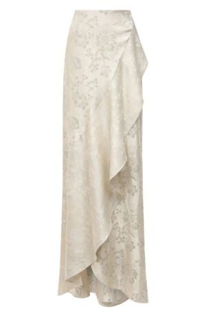 Falda Beige larga de estilo minimalista